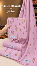 Indian Booti Dhanak Embroidered 3-Piece Un-Stiched(T-Pink)