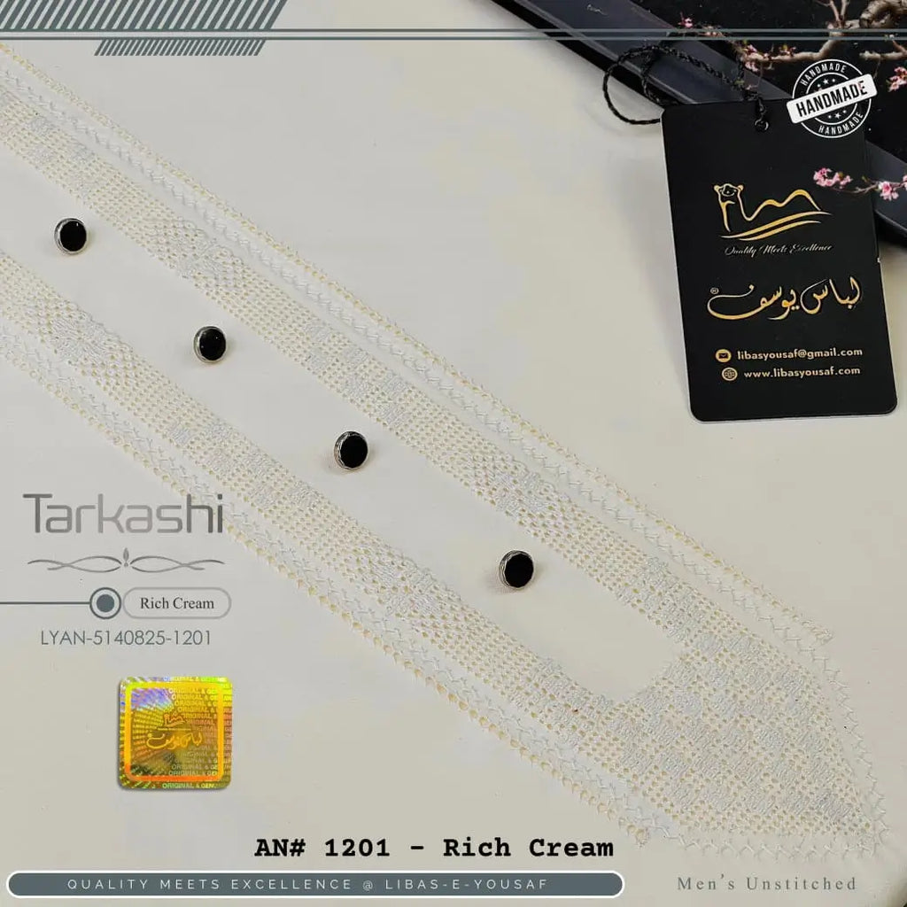Butter Blend TarKashi | Crafted by Libas e Yousaf | Shade 1201 – Rich Cream