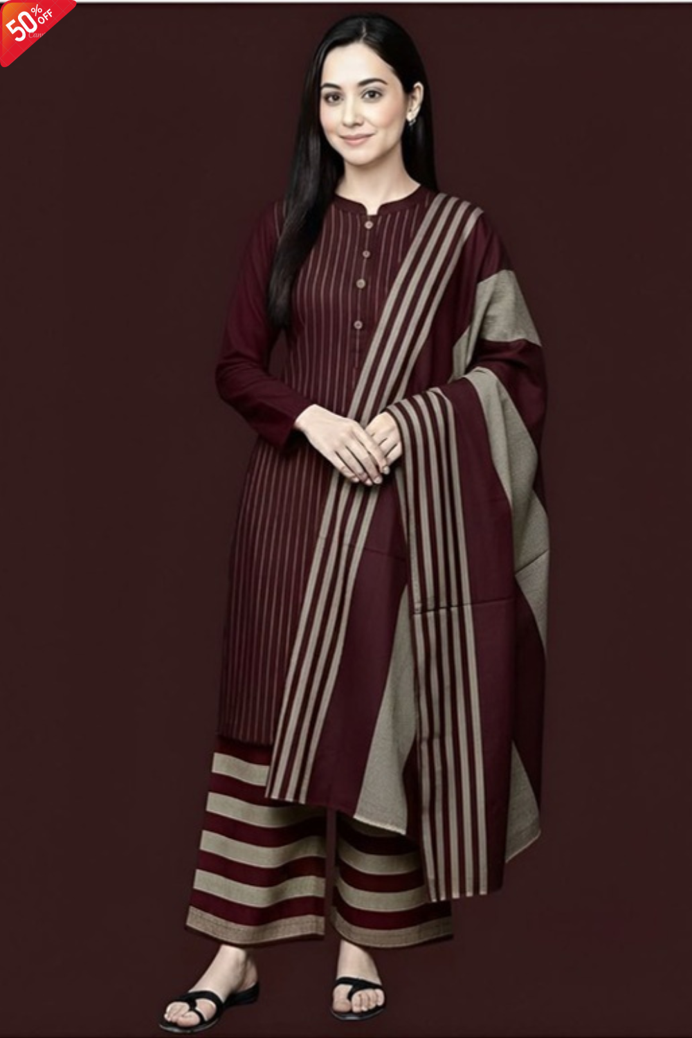 WINTER MARINA 3PC SUIT – Premium Striped Susi Winter Collection 2026