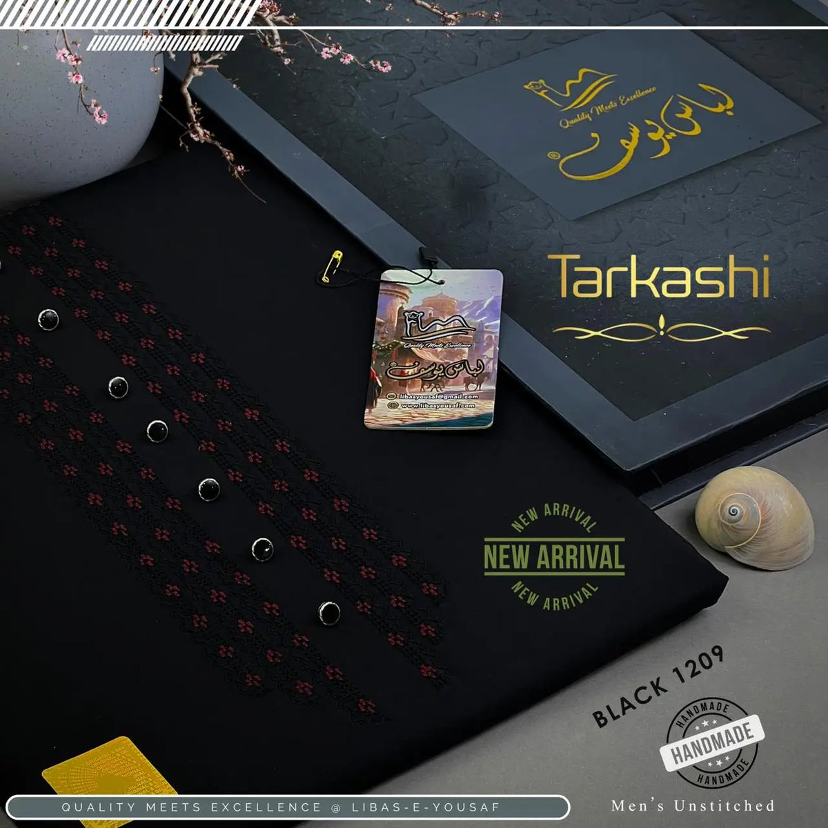 Butter Blend TarKashi | Crafted by Libas e Yousaf | Shade 1209 – Black