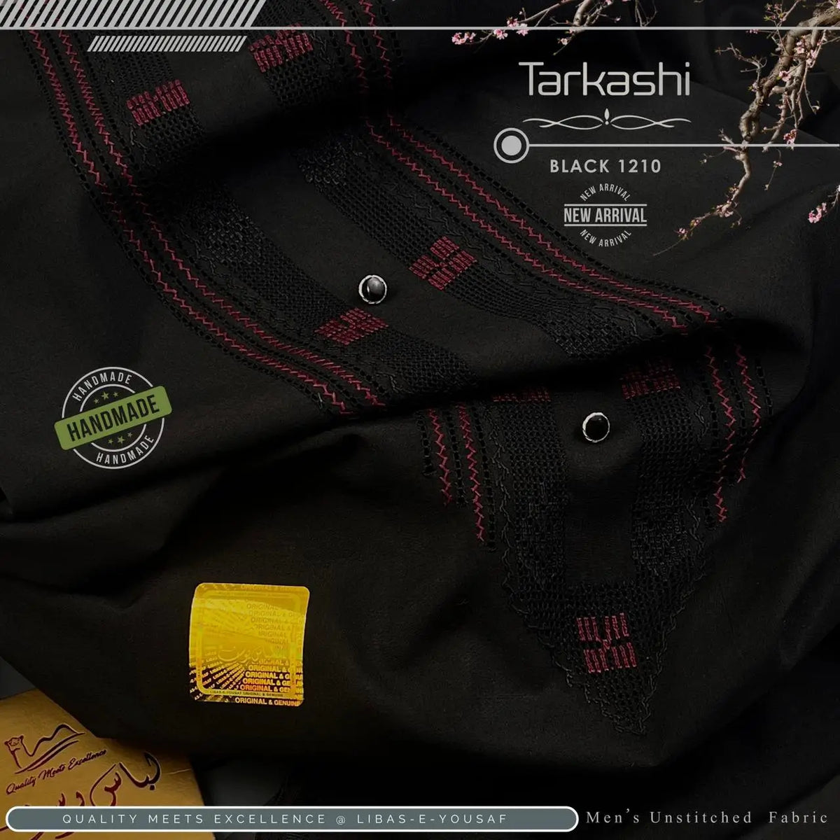Butter Blend TarKashi | Crafted by Libas e Yousaf | Shade 1210 – Black