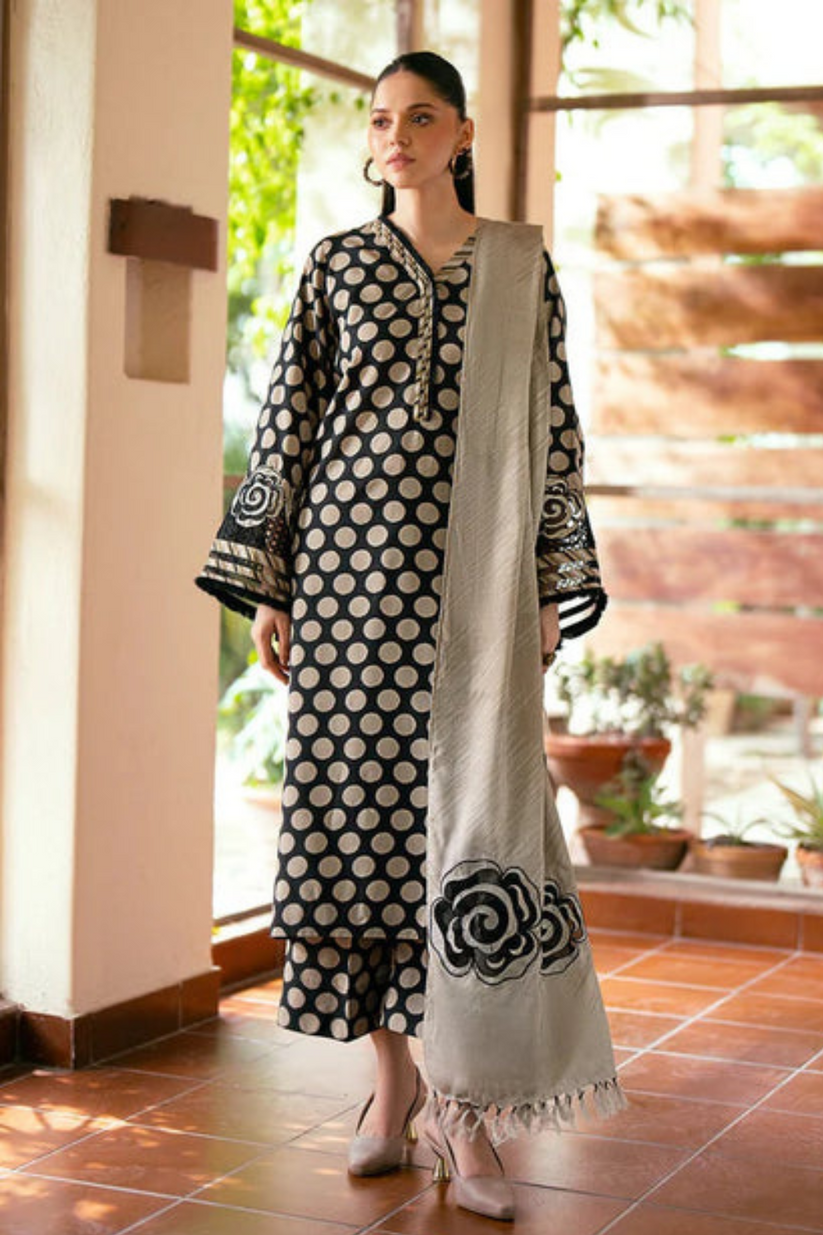 Marina Polca Dot Un-Stitched 3PC Suit JM-001