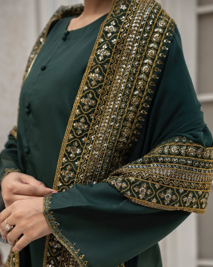 ROYAL CHARM EMB 3PC SUIT AJS-001004