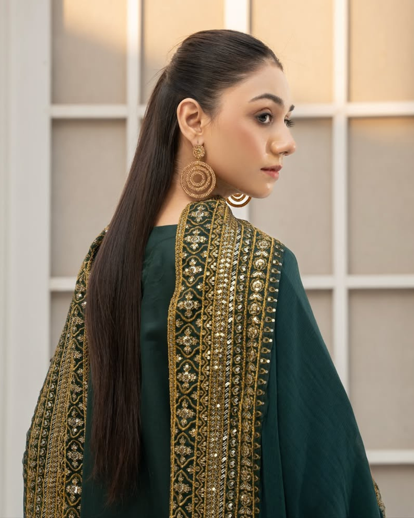 ROYAL CHARM EMB 3PC SUIT AJS-001004