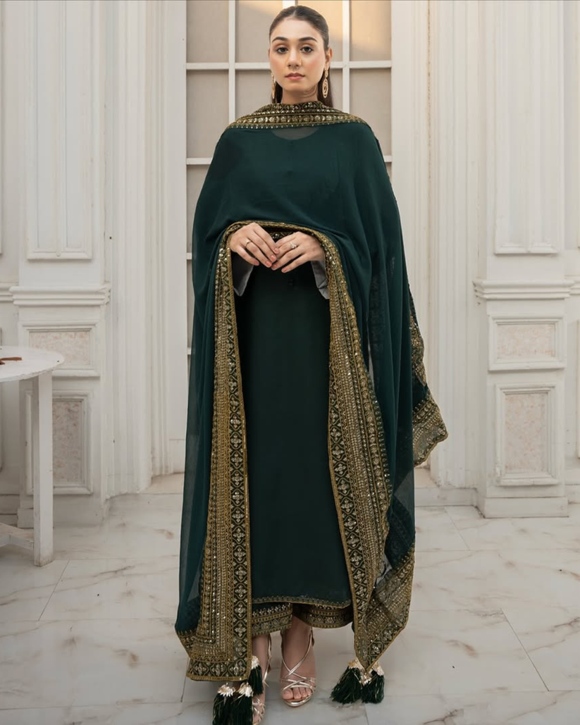ROYAL CHARM EMB 3PC SUIT AJS-001004